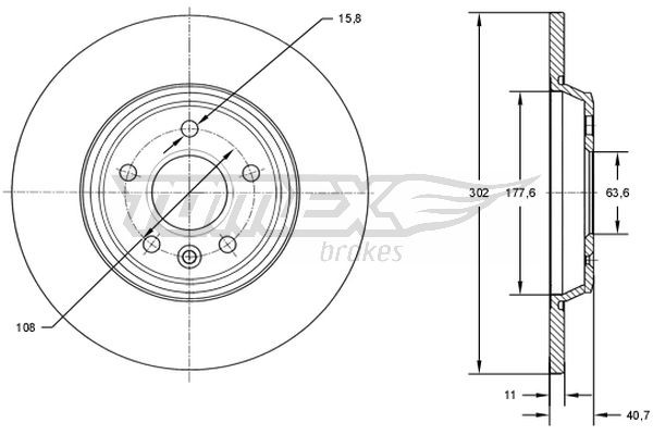 TOMEX Brakes Bremsscheibe